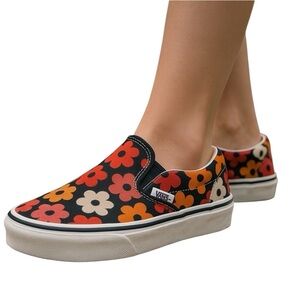 Vans Flower Power Project X Thick Canvas Slip-On Shoes Women’s Size 7